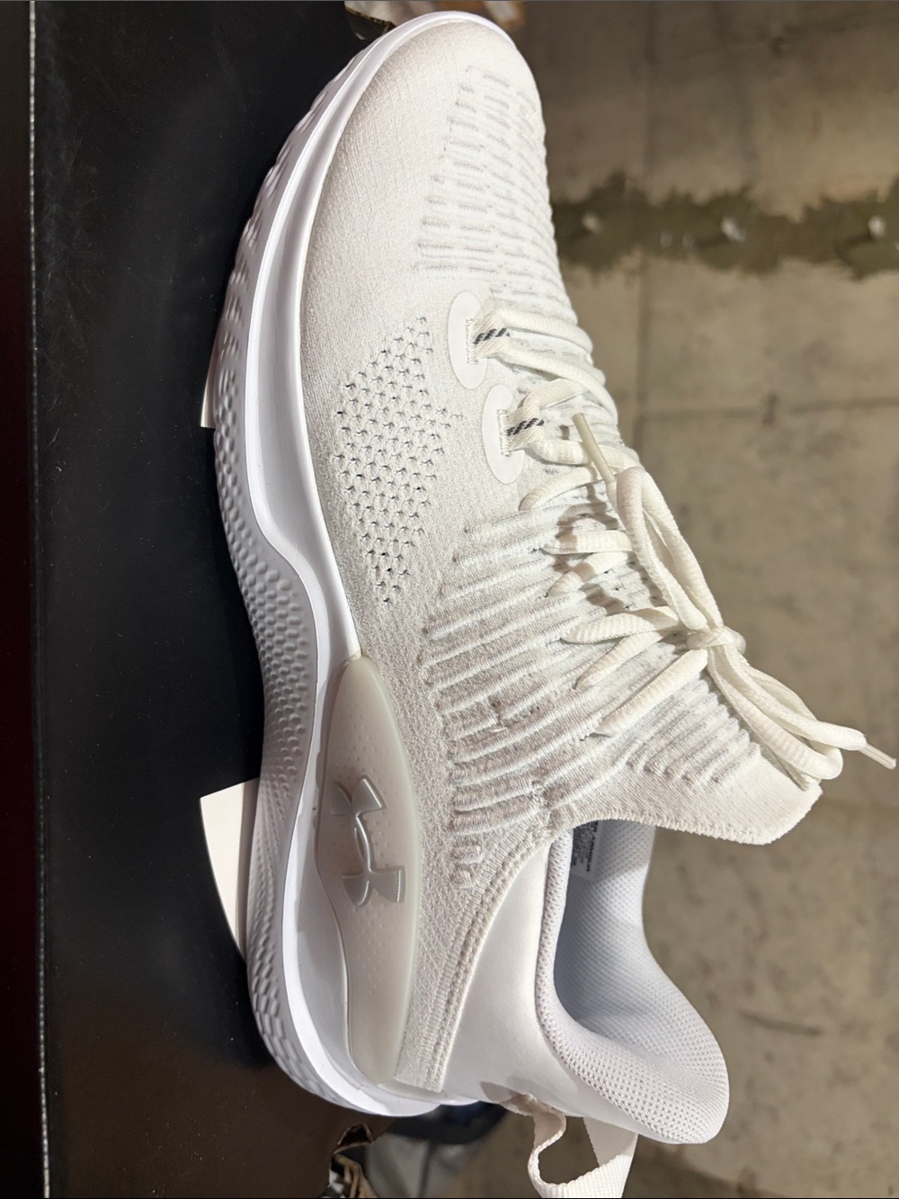 Under Armour Men's Knit Running Sneaker - White